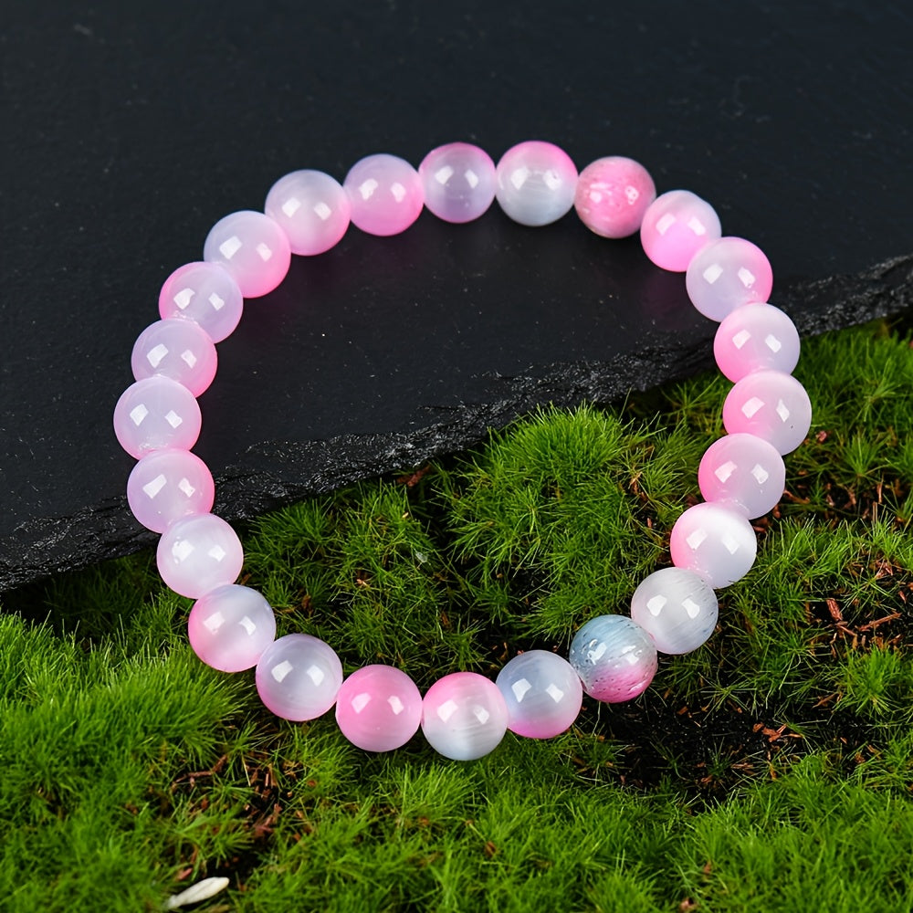 Bracelet with Opal Sparkling Crystal，Bring Peace and Wealth，Shiny Artificial Crystal Jewelry，Suitable as a Birthday and Christmas Blessing Gift，Symbol of Good Luck and Love。