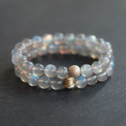 Natural Stone Labradorite Bracelet High Quality Beads String Bracelet Elegant Retro Design