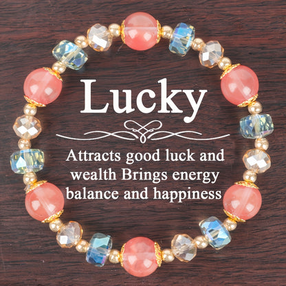 Colorful Crystal Lucky Bracelet - Perfect Jewelry Gift for Women Casual Wear and Special Occasions