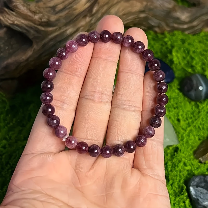 1Adjustable Redstone Treatment Bracelet，6mm Natural Stone Beads，1Moon Birth Stone，Positive Energy，Promise Symbol，Update，Root Center Balance，Handmade Spirit Gift Jewelry