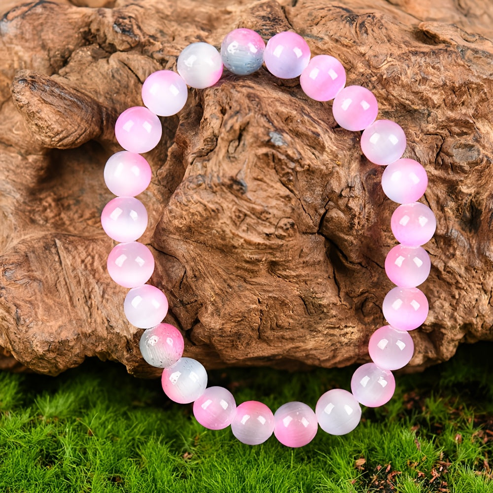 Bracelet with Opal Sparkling Crystal，Bring Peace and Wealth，Shiny Artificial Crystal Jewelry，Suitable as a Birthday and Christmas Blessing Gift，Symbol of Good Luck and Love。