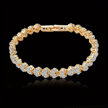 New Elegant Roman Crystal Simplicity Bracelet Full Zircon Hot Selling Bracelet Ladies' Birthday Present