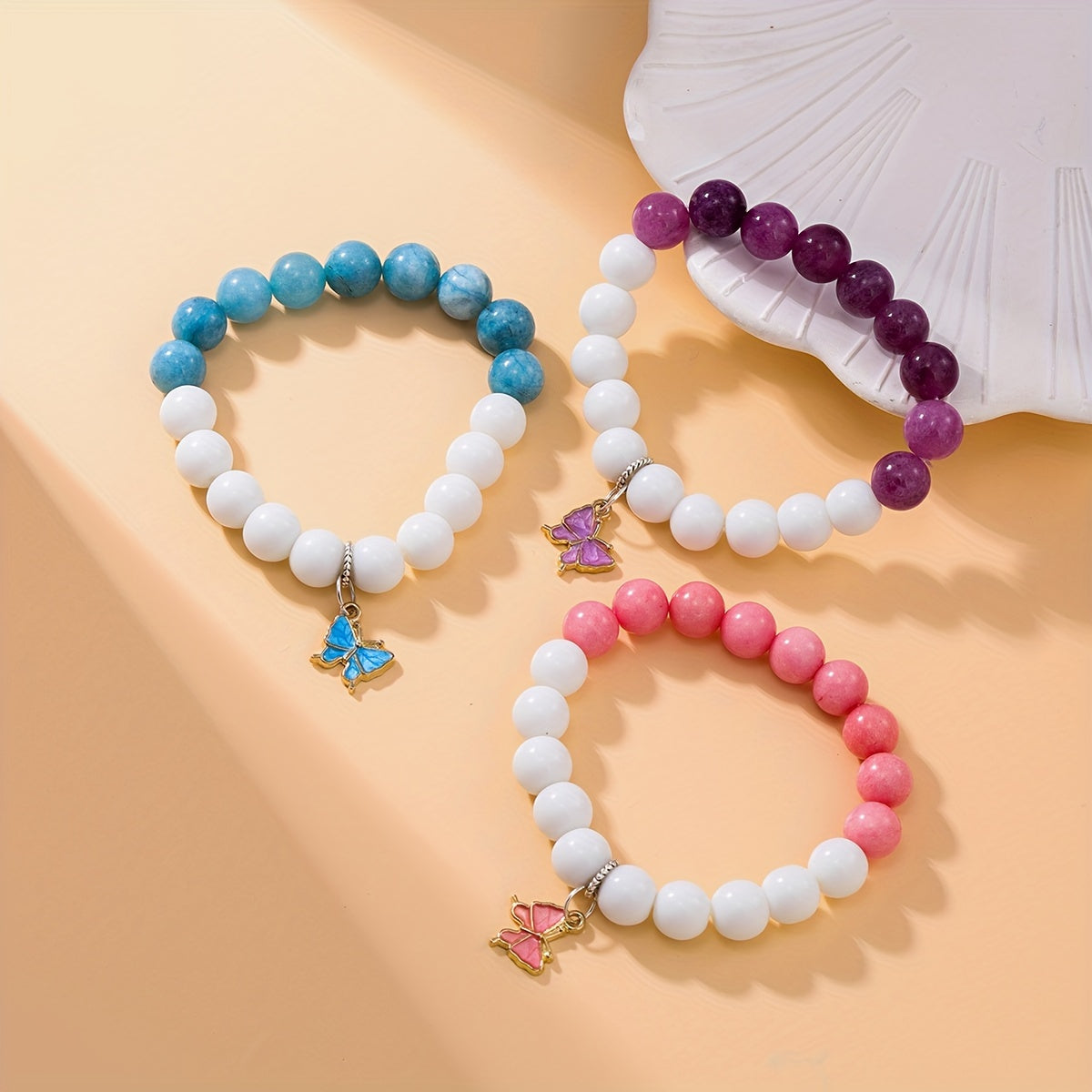 Elegant10mm Natural Stone Beads Bracelet - Aquamarine、Amethyst with Rose Quartz | Protection and Good Luck Symbol | Suitable for Casual Wear and Gifts