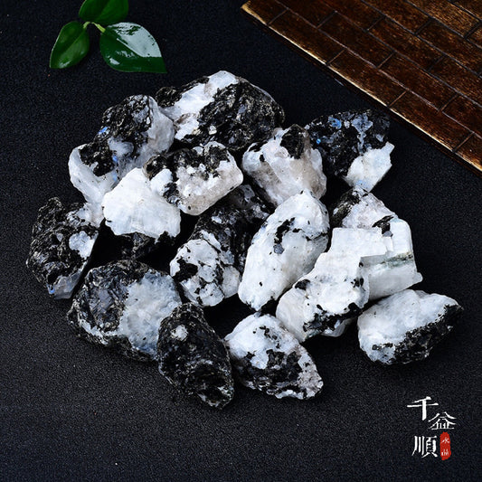 Natural Black and White Moonlight Crystal Stone Aromatherapy Stone Fragrant Stone Crystal Degaussing Flower Pot Fish Tank Decoration Ornaments Wholesale