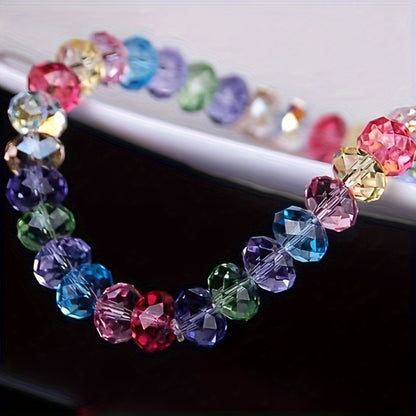 Colorful Natural Crystal Elastic String Bracelet，Simple Fashion Sweet Style Women's Daily Wear and Holiday Gifts