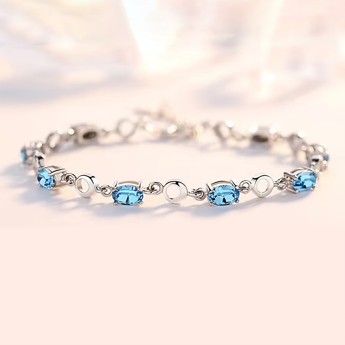 Elegant Bohemian Bracelet，Aquamarine Crystal Coating，Suitable for Daily Wear and Gifts，Perfect Christmas Gift，Four Seasons Universal Accessories