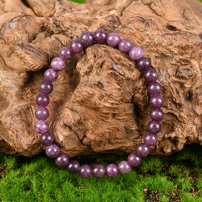 1 Handmade Garnet Bracelet - 6 mm January Birthday Stone，Symbolizing Longevity and Natural Insight，Enhanced Energy and Peace Bead Bracelet，Perfect Gift for Positive Energy and Chakras Balance