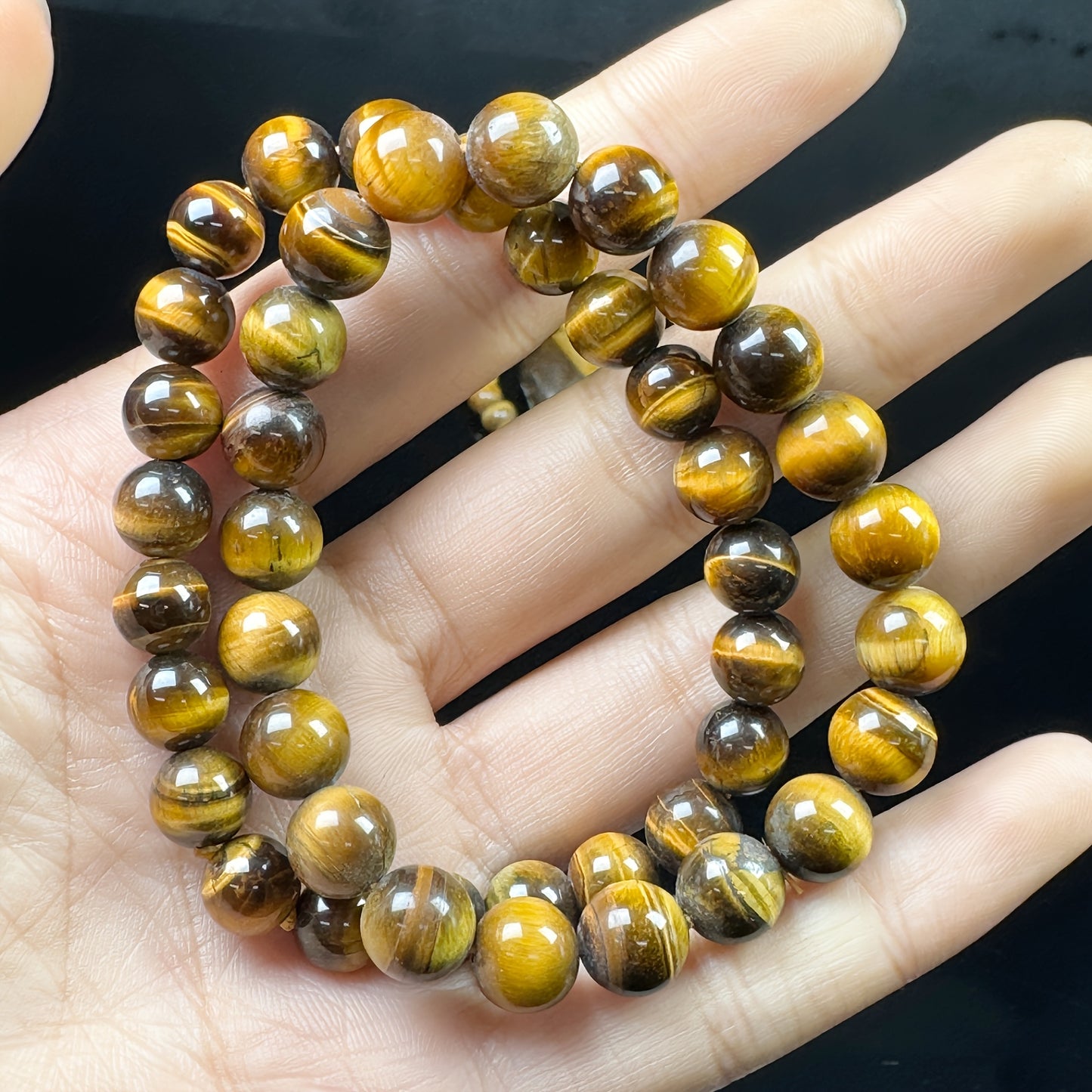 Fashion Yellow Tiger's Eye Bracelet - 3.16Inch Natural Stone，Perfect Choice for Home Decoration and Gifts