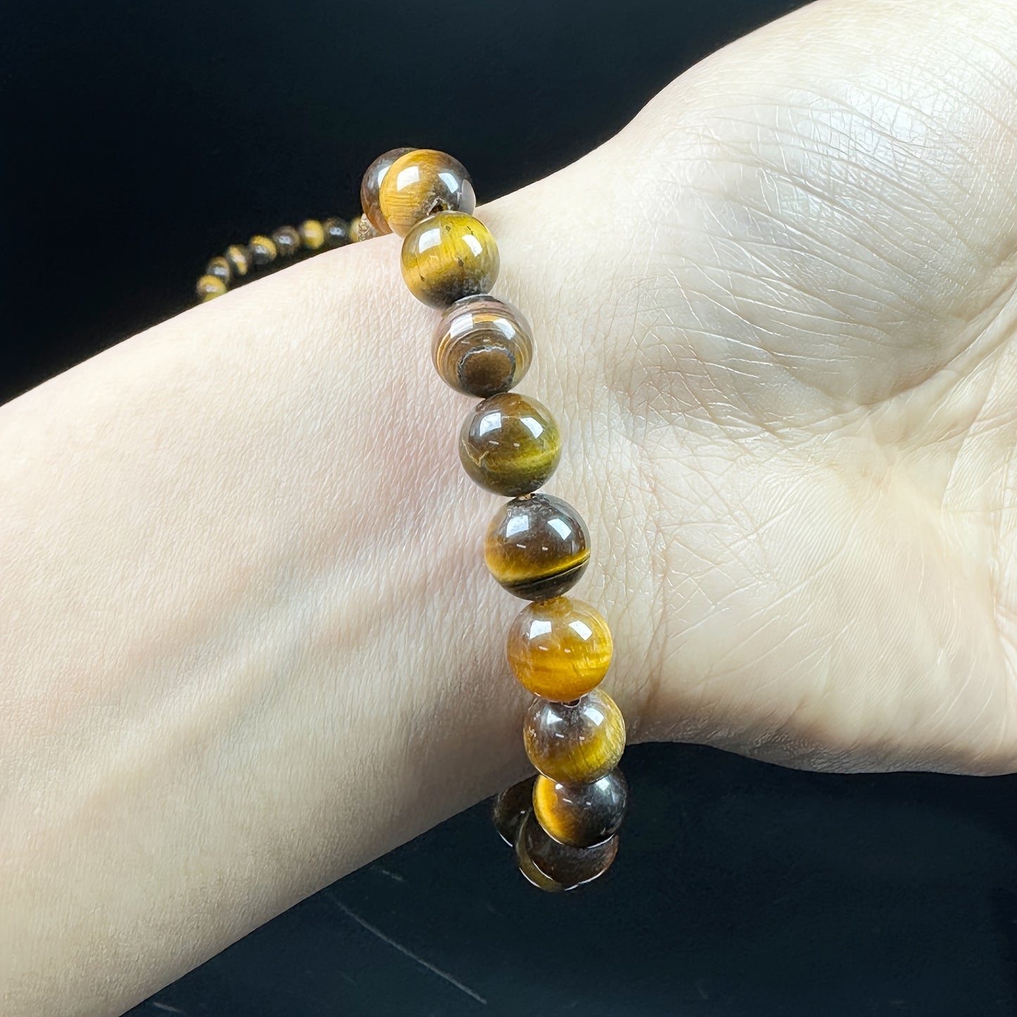 Fashion Yellow Tiger's Eye Bracelet - 3.16Inch Natural Stone，Perfect Choice for Home Decoration and Gifts