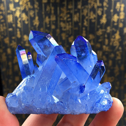 Special Offer Natural Small Blue Crystal Cluster Rough Stone Ornaments Degaussing Purification Specimen Collection