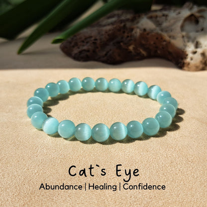 1 Blue Eye Bracelet、Bead Crystal Bracelet、Energy Crystal、Rich Bracelet、Women's Cat Eye Bracelet、Fortune Bracelet